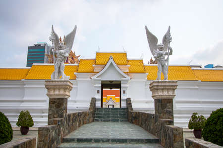 Wat Pariwat has beautiful architecture and is an important tourist attraction of Bangkok in Thailand.の写真素材