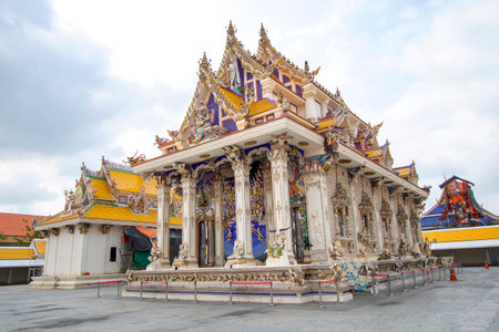 Wat Pariwat has beautiful architecture and is an important tourist attraction of Bangkok in...