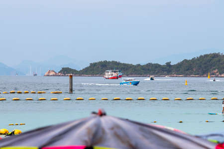Beautiful skies and blue seas in Chonburi Province, a popular tourist attraction of Thailand.の写真素材