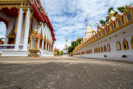 Wat Bang Kadi has beautiful architecture in Pathum Thani province in Thailand.の写真素材