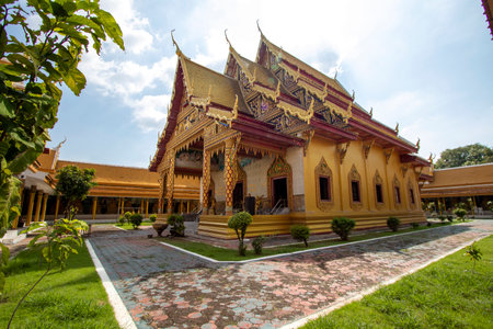 Wat Lai has beautiful architecture and is an important tourist attraction of Lopburi Province in Thailand.の写真素材