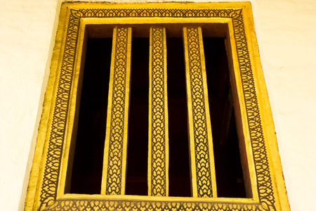 thai style texture on the door