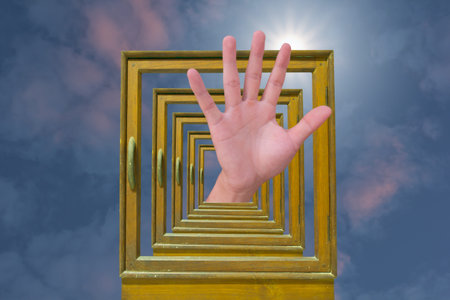 hand in the frame