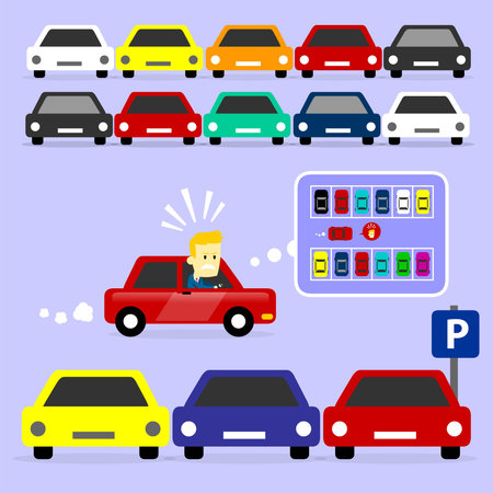 Parking Lot is Fullのイラスト素材