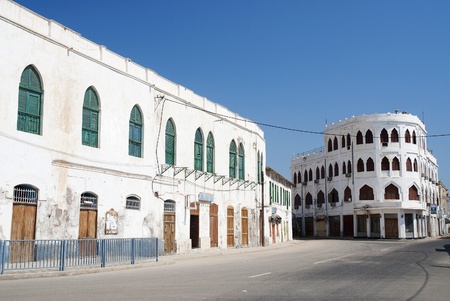 city center street in massawa eritreaの写真素材