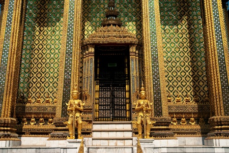 temple in grand palace bangkok thailandの写真素材