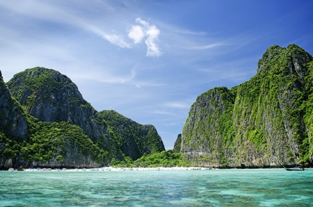 phi phi tropical paradise island in south thailandの写真素材