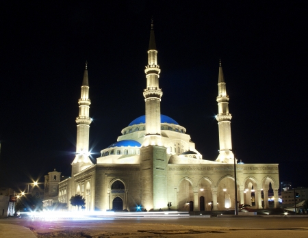 Mohammad al-Amin mosque in beirut lebanonの写真素材
