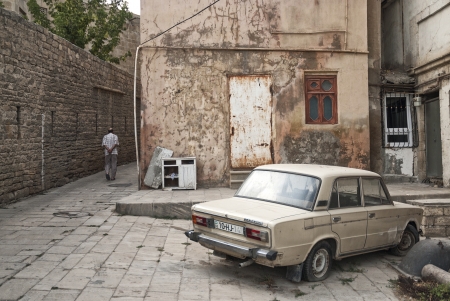 architecture in baku azerbaijan streetのeditorial素材
