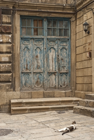 architecture in baku azerbaijan streetの写真素材