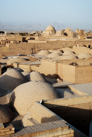 rooftops of yazd iranの写真素材