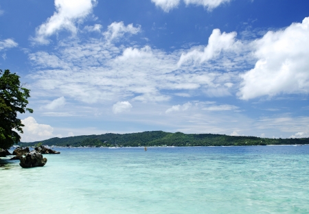 ko phi phi tropical island beach in thailandの写真素材