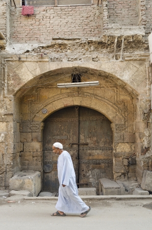 cairo old town in egypt manのeditorial素材