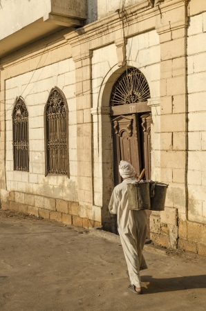 cairo old town in egypt manのeditorial素材