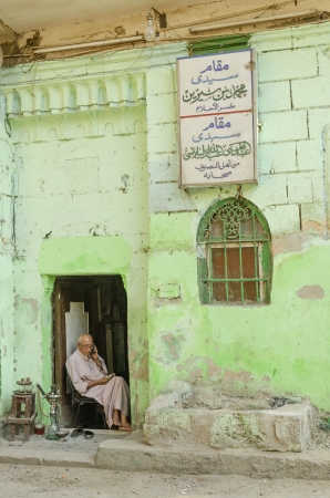 cairo old town in egypt  manのeditorial素材