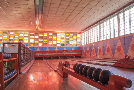 old 1950's bowling alley in asmara eritreaのeditorial素材