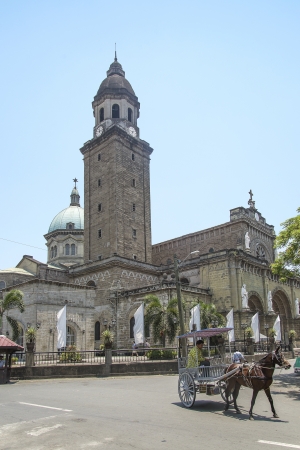 manila cathedral landmark in philippnesのeditorial素材