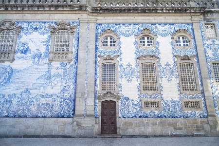 traditional tiled church in porto portugalのeditorial素材