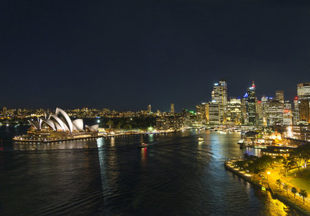 sydney harbour skyline in australiaのeditorial素材
