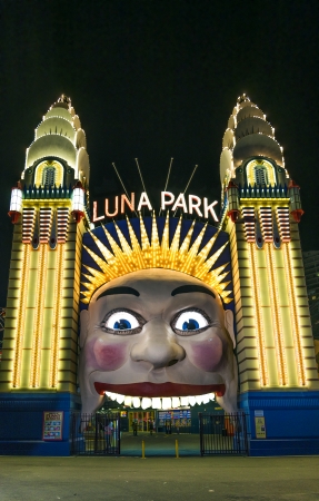 luna park entrance gate in sydney australiaのeditorial素材