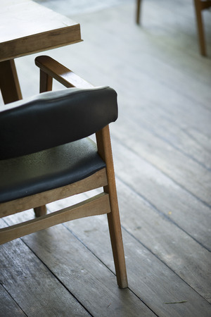 interior design detail of retro cool wood furnitureの写真素材