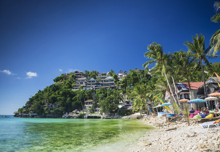 exotic diniwid beach resorts in tropical paradise boracay philippinesのeditorial素材