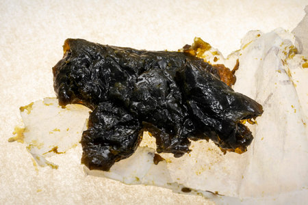 medical marijuana shatter wax processed cannabis oil concentrate closeup in california