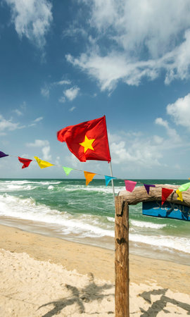 an bang tourist beach view in Hoi An coastline vietnam