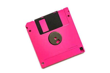 Floppy disk magnetic computer isolated on a white background.