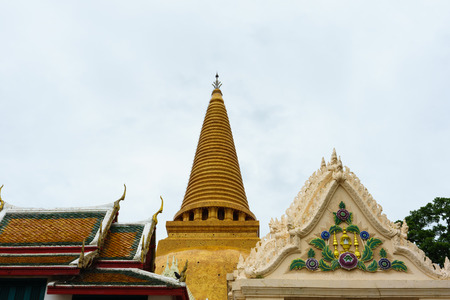 A very beautiful Phra Pathom Chedi (Big pagoda), Nakhon Pathom Province, Thailand.の写真素材