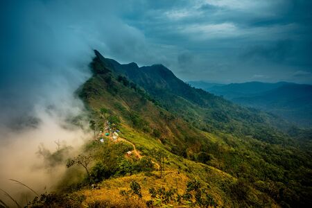 Khao Chang Phueak is a mountain with in Thong Pha Phum National Park in Kanchanaburi, Thailand.It is a place to relax and camping everyone.の写真素材