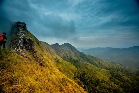 Khao Chang Phueak is a mountain with in Thong Pha Phum National Park in Kanchanaburi, Thailand.It is a place to relax and camping everyone.の写真素材