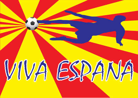 Spain football in flag color styleのイラスト素材