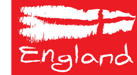 england flag  with red Backgroundのイラスト素材
