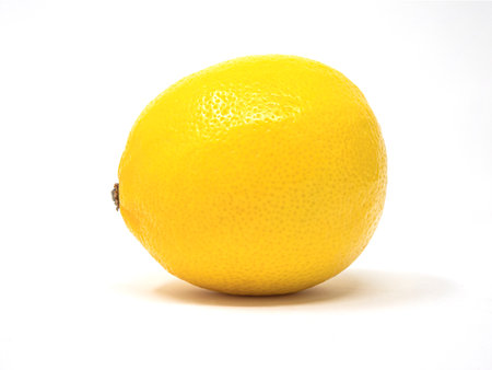 fresh lemon isolated on white backgroundの写真素材