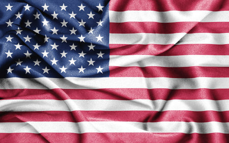 3d illustration, 4th, america, american, banner, celebrate, celebration, country, culture, curve, democracy, design, fabric, flag, flying, freedom, full, glory, government, horizonの写真素材