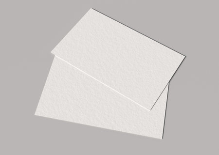 blank white business cards mock up. 3d renderの写真素材
