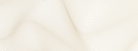 abstract background with wavy golden lines. Vector illustrationのイラスト素材