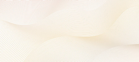 abstract background with wavy golden lines. Vector illustrationのイラスト素材