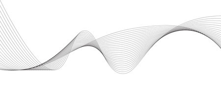 abstract black and white vector wave background.のイラスト素材