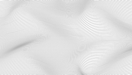 abstract black and white vector wave background.のイラスト素材