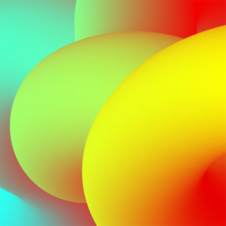 illustration of twisted colorful shapes. Vector illustrationのイラスト素材