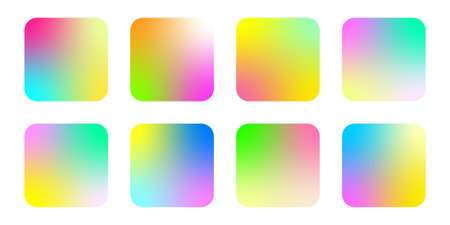set of gradient color app icon backgrounds. Vector illustrationのイラスト素材