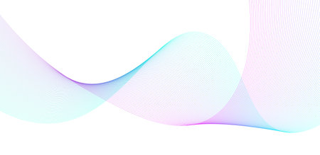 colorful wavy background lines. copy space. Vector illustrationのイラスト素材