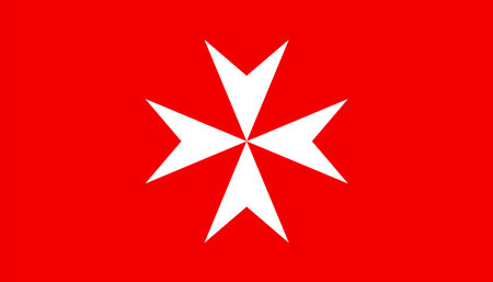 Insignia of the Knights Hospitaller, Cross of the Order of Saint John. Vector illustrationのイラスト素材
