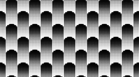 Seamless Black and White Halftone Gradient Pattern. Vector illustration