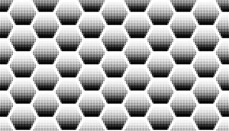 Seamless Hexagonal Halftone Pattern. Vector illustrationのイラスト素材