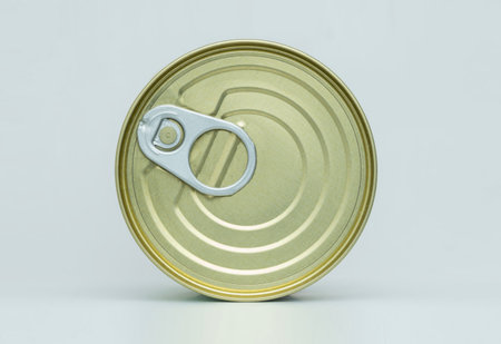 metal food tin can top isolated. High quality photoの写真素材