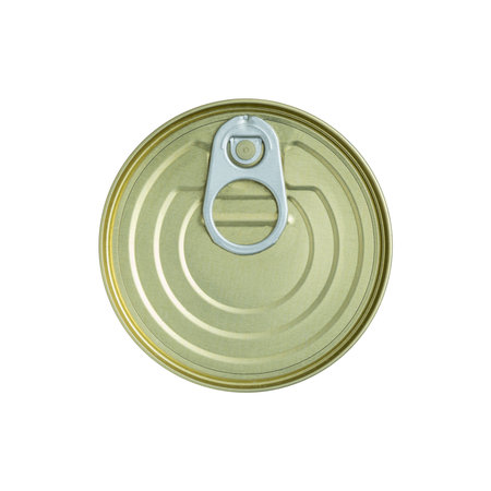 metal food tin can top isolated. High quality photoの写真素材