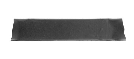 A long, thin black strip commonly used for repair, crafting, or sealing tasks. Thin black strip for crafts or repairsの写真素材